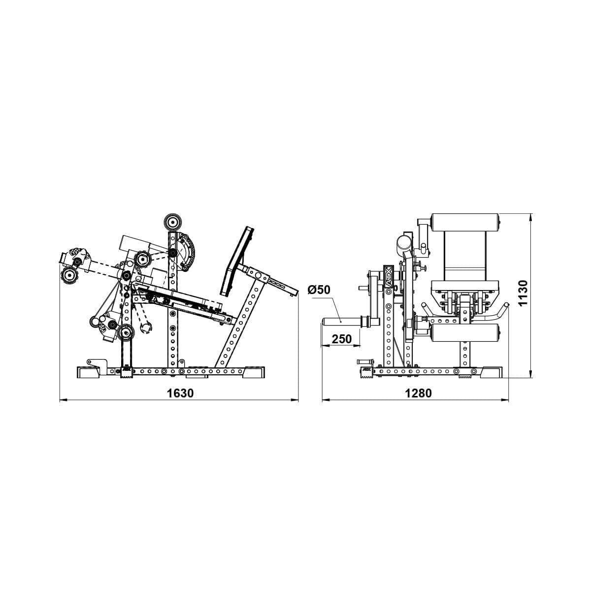 ATX Leg Extension / Leg Curl Combo Seated BCO-680