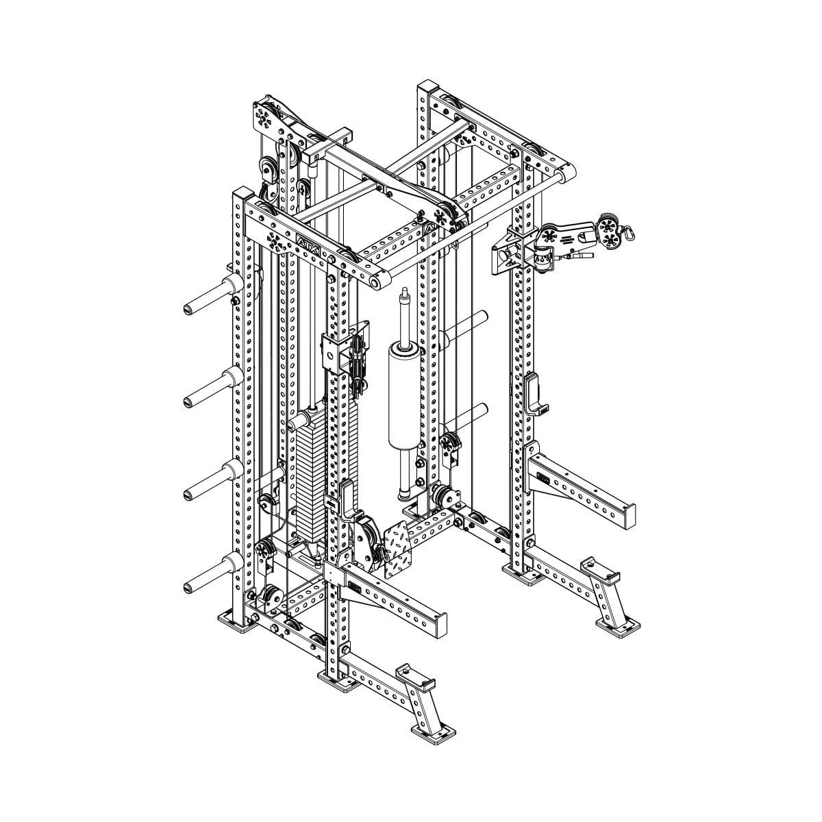 ATX Hardcore Half Rack & Pull Station