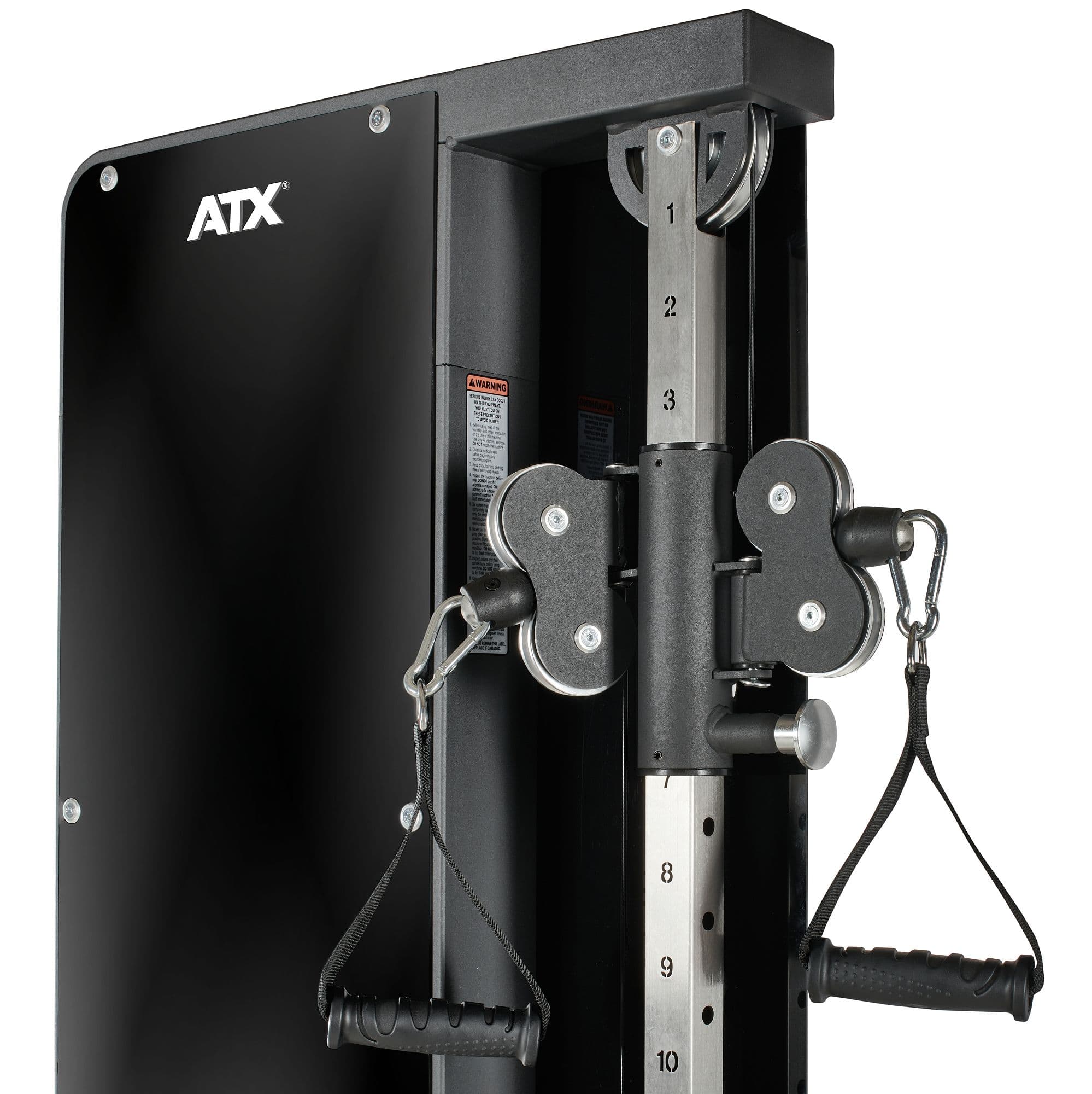 ATX Duo wall-mounted pulley station with 2 x 60 kg weight plates