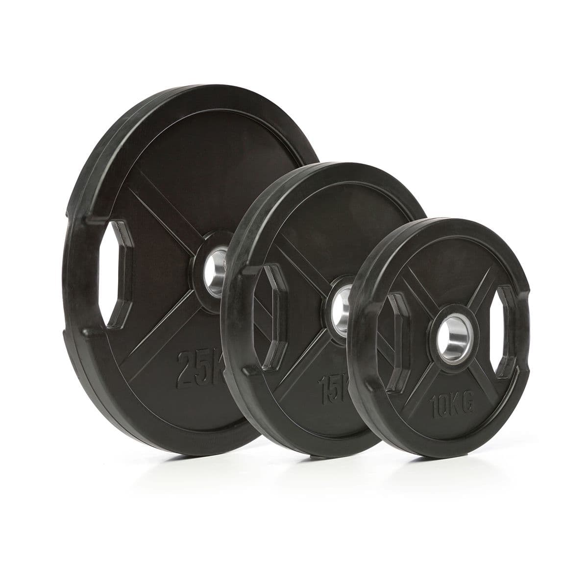 Weight plates with rubber grippers - 50 mm - 0.5 to 40 kg