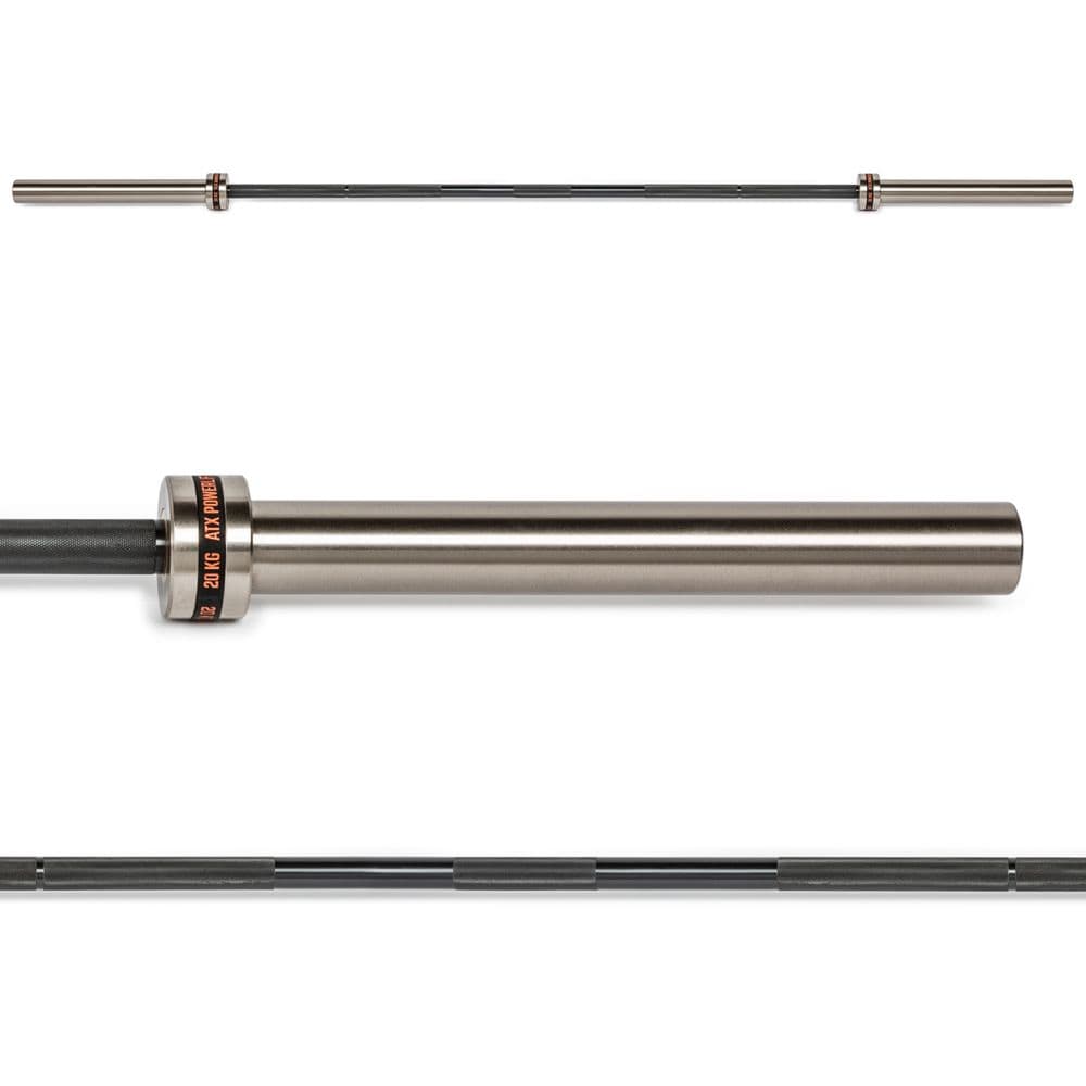 ATX Powerlifting Training Bar - Black Oxide/Chrome
