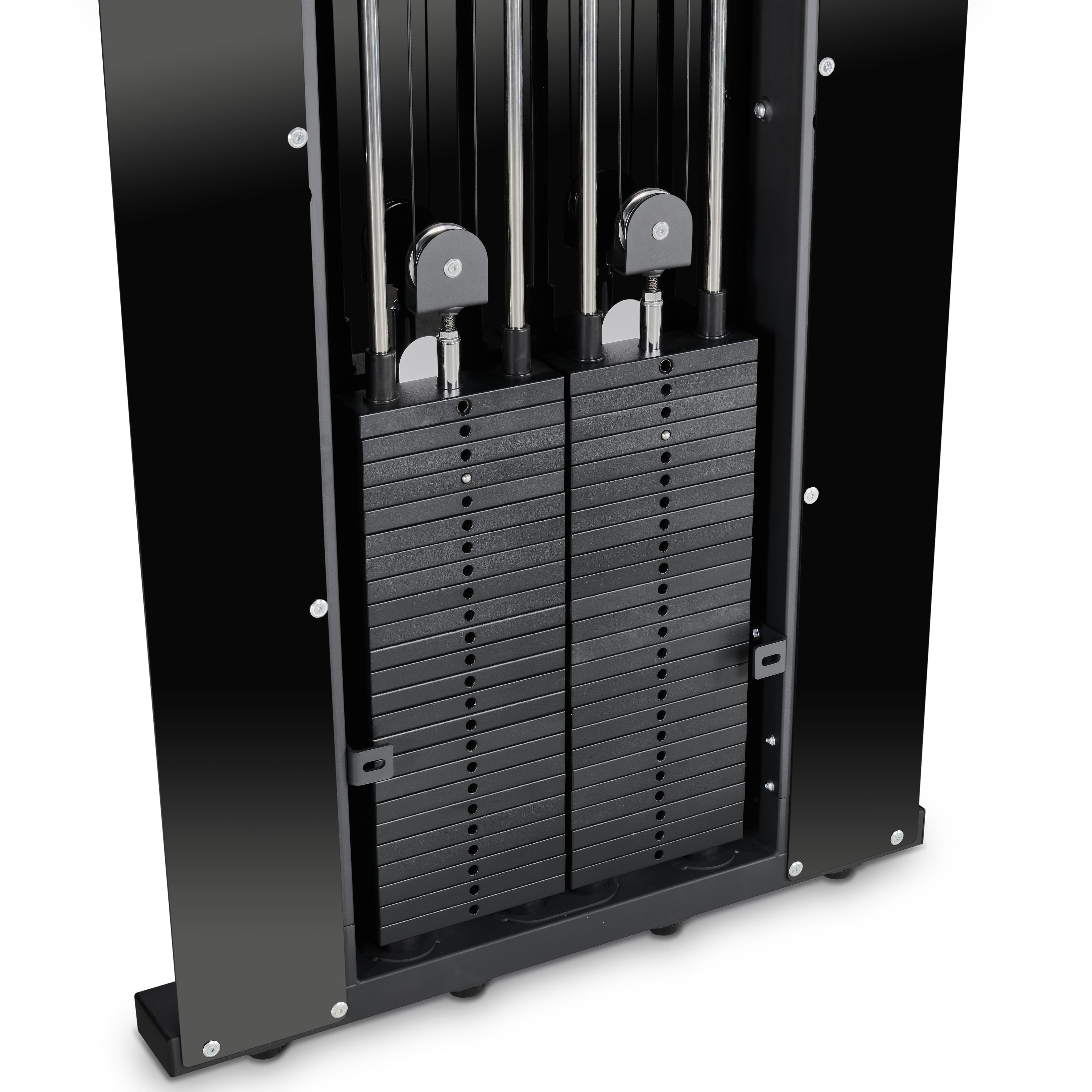 ATX Duo wall-mounted pulley station with 2 x 60 kg weight plates